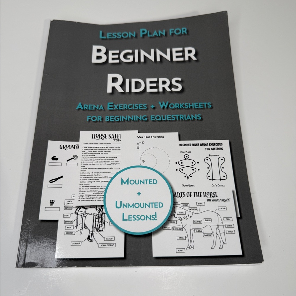 Lesson Plan for Beginner Riders Arena Exercise + Worksheets Beginner Equestrians